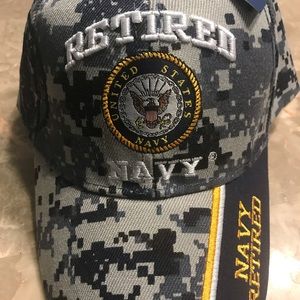 US Navy Retired Blue Camouflage Cap